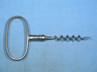 Antique 19th Century All Metal Cast Iron Cork Screw 5 - 7/8 Inch Long
