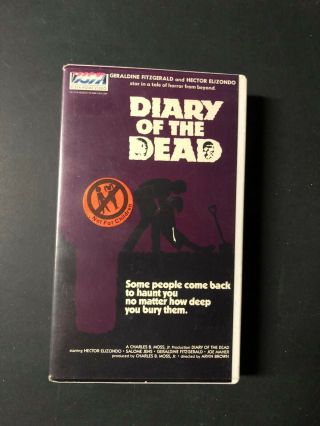 Diary Of The Dead Vhs Horror Slasher Sov Big Box Oop Rare Slip