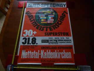 Auto - Speedway Weltmeisterschaft Rare Poster Tatty/scruffy As Pictures