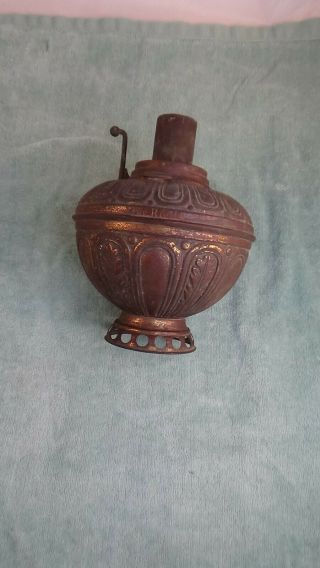 Antique B&h Brass Oil Lamp Ca 1880 Bradley And Hubbard Brass Kerosene Lamp