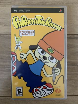 Rare Parappa The Rapper Playstation Psp Game,  Case & Booklet For Collectors