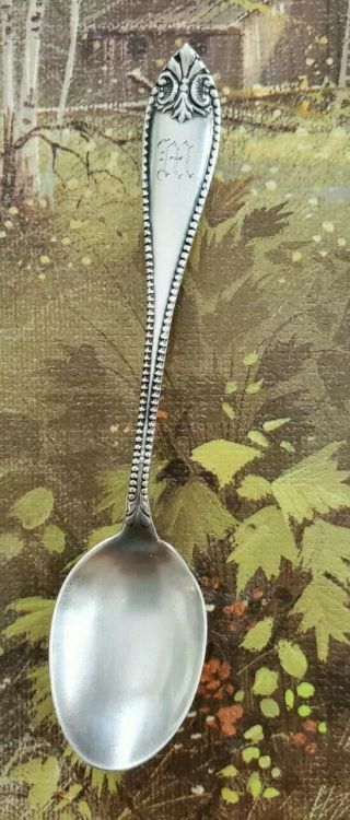 Antique R.  S.  Co.  Sterling Silver Demitasse Spoon Monogram Mary