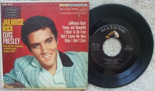 Elvis Presley - Jailhouse Rock - Usa Epa - 4114,  Rare Ps 1st Pressing