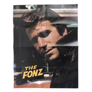 Vintage 1976 The Fonz Poster Happy Days Henry Winkler Fonzie Paramount Tv Show