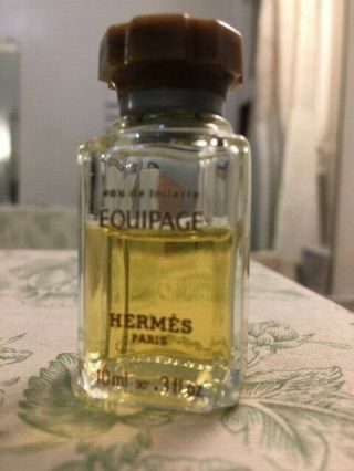 Hermes Equipage Eau De Toilette 10 Ml 1/3 Oz Men 1970 Vintage Splash Perfume