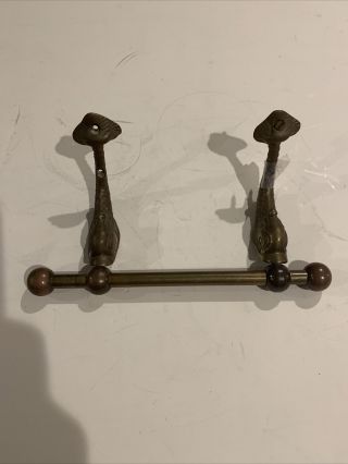 Extremely Rare Vintage Brass Fish Toilet Paper Holder