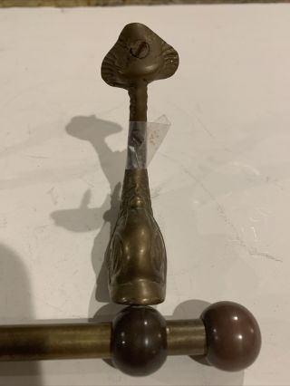 Extremely Rare Vintage Brass Fish Toilet Paper Holder 2