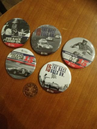 Goodwood Festival Of Speed 2015 Rare Badges.  5 In Total.  Uk Postage.