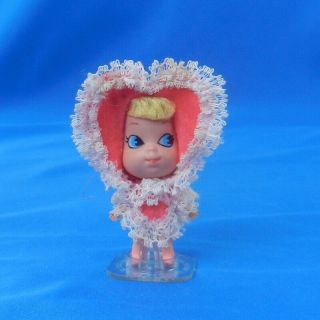 Vintage Liddle Kiddles Luvvy Duvvy Tiny Doll Valentine Pin Mattel 1960s