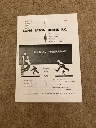 Friendly - Long Eaton United V Nottingham Forest - 11/8/84 - Rare