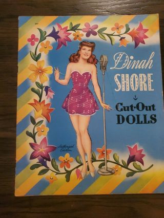 Paper Dolls Vintage,  Dinah Shore,  Authorized Edition,  Cat 977,  1943 By Whitman