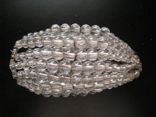 Antique Light Bulb Cover Crystal Czech Glass Graduated Beads 3.  5 "