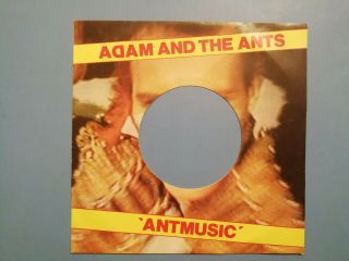 Adam And The Ants " Antmusic " Rare Holecover - Die Cut Cover 7 " Italy - No Record