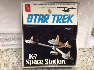 Vintage 1976 Amt Star Trek - K - 7 Space Station Model Kit
