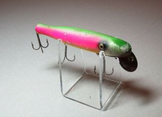 Vintage Paw Paw Pikie Minnow Lure In Fire Finish