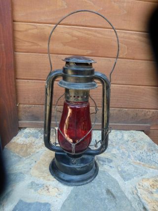 Antique Storm King No 2 Cold Blast The Berger Mfg Co Kerosene Lantern Lamp