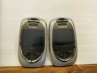 2x Rare Siemens Sl55 - Titanium  Mobile Phone Collectors Item Faulty