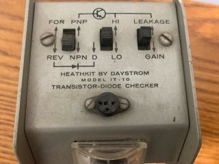 Vintage HEATHKIT by DAYSTROM Transistor - Diode Checker Model IT - 10 SEE PHOTOS 2