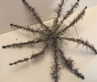 Rare Large 8” Antique German Metal Wire Star Tree Topper 10 Point Star