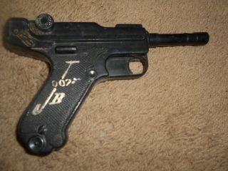 1965 Rare Vintage Collectible Toy James Bond 007 Luger Pistol Gun Toy