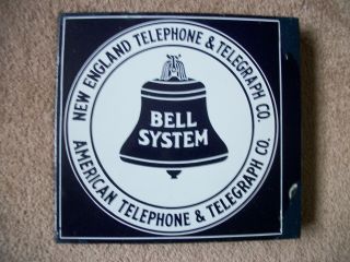 Early England Telephone & Telegraph Co.  Porcelain Flange Sign - Rare And