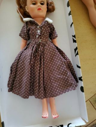 Vintage Doll Street Dress Brown Swiss Dot,  Clone Barbie Jill Little Miss Revlon ?