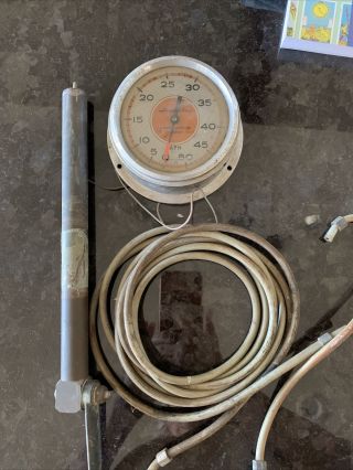 Rare Vintage Airguide Contralog Movement Speedometer P4592 For Boat 50 Mph.