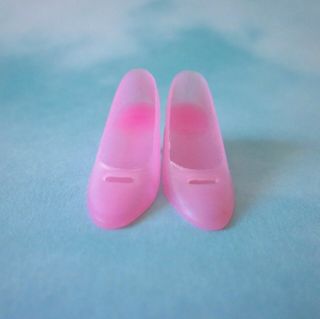 Vintage Francie Pink Cut - Out Low Heel Shoes Japan Sears Prom Pinks 1967 Htf