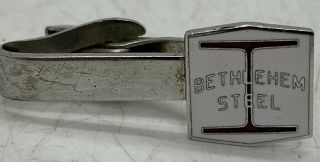 Rare Vintage Bethlehem Steel Co.  Antique Advertising Tie Clip Bethlehem,  Pa.