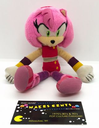 Tomy Sega Sonic Boom Sonic The Hedgehog Amy Rose Plush Rare Pre - Owned