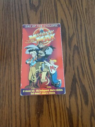 Mighty Max Day Of The Cyclops.  A Chosen Kid.  Vhs Animated 1993 Rare