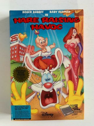 Hare Raising Havoc Roger Rabbit Walt Disney Ibm Pc 3.  5 " Rare Vintage Game 1991