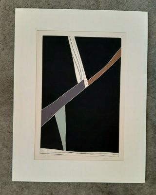 Rare Lee Waisler Abstract Embossed Colored Etching Circa Late 70s Signed 2/10