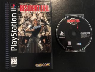 Resident Evil Sony Playstation 1 1996 Long Box Complete Ps1 Rare Black Label Cib