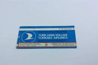Turkish Airlines Flight Ticket - Istanbul To Ankara - 1970s - Rare - Vintage