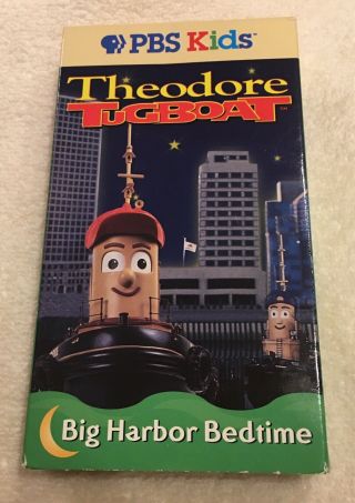 Rare Theodore Tugboat - Big Harbor Bedtime (vhs,  1998) Pbs Kids Denny Doherty