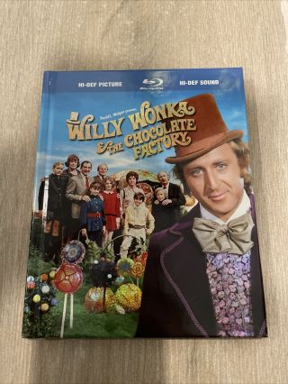 Willy Wonka And The Chocolate Factory With Booklet Case (blu - Ray/rare)