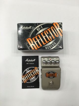 Marshall Rf - 1 Reflector Digital Reverb 6 - Modes Rare Guitar Effect Pedal,  Box