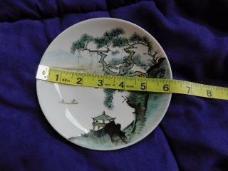 vintage hand painted Japanese plate with mark on back 3