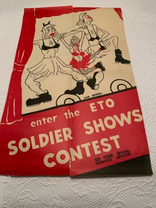 Vintage Unique Wwi Soldier Show Poster German