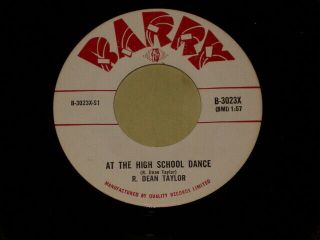 R.  Dean Taylor - At The High - School Dance - 1961 Rockabilly - Rare