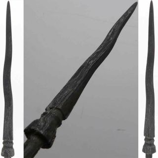 Very Rare 3 Luk Tombak Magic Spear Head Kris Art Dagger Dukun Indonesia Keris