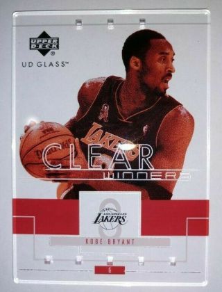 2002 - 2003 Upper Deck Kobe Bryant Los Angeles Lakers Ud Glass Rare Clear Winners