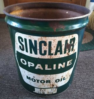 Rare 1940s - 50s Sinclair Oil Co.  " Opaline " Five Gallon Oil Can.  L@@k