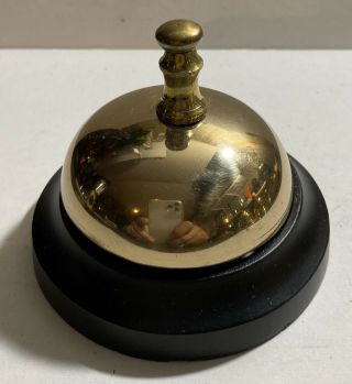 Solid Bronze Ornate Hotel Service Desk Bell Vintage - Antique