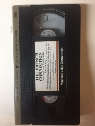 The French Connection VHS Rare Magnetic Video Corporation Release Action Obscure 3