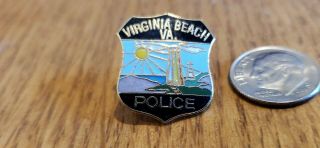 Mini Police Badge Pin Virginia Beach,  Virginia Va Rare