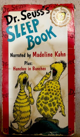 Rare Dr.  Seuss Vhs Tape Sleep Book Narrated Madeline Kahn