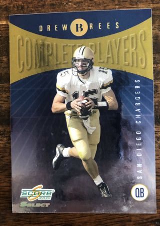 2001 Score Select Complete Players Drew Brees Rc 089/550 | Rookie | Rare
