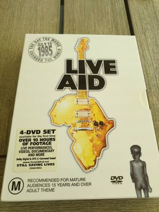 4dvd Live Aid 1985 (rare Queen Madonna David Bowie Inxs George Michael 80 